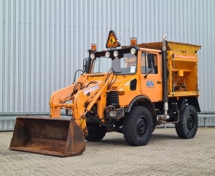 Unimog Mercedes Benz U 1200 4x4 Kipper, Tipper - Frontlader - Winterdienst, Winterschicht TT 4350