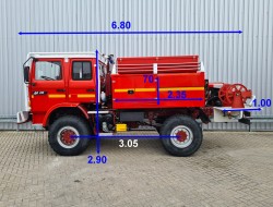 Renault M 210 Midliner 4x4 -Feuerwehr, Fire brigade - 2.500 ltr watertank - 5.6t Winch Expeditie, Camper, Dobbelcabine TT 4408