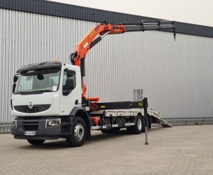 Renault Premium Lander 410 DXI 6x2, Palfinger 23TM Kraan, Crane, Kran, Grue, Machinetransporter TT 4426