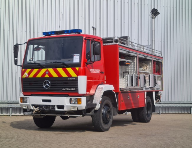 Mercedes-Benz 1124 AF 4x4 - 1.800 ltr water - 600 ltr Foam - Feuerwehr, Fire brigade - Expeditie, Camper TT 4433