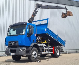 Renault C280 Hiab 8TM Kraan, Crane, Kran, Grue - Kipper, Tipper, Benne - Low KM TT 4449