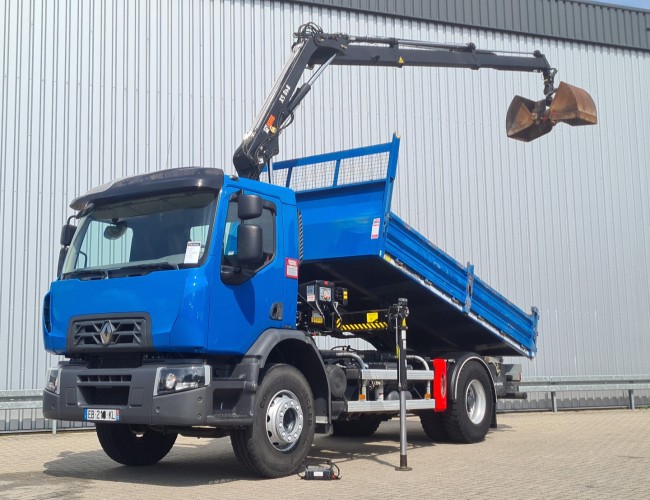 Renault C280 Hiab 8TM Kraan, Crane, Kran, Grue - Kipper, Tipper, Benne - Low KM TT 4449