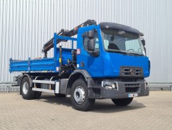 Renault C280 Hiab 8TM Kraan, Crane, Kran, Grue - Kipper, Tipper, Benne - Low KM TT 4449