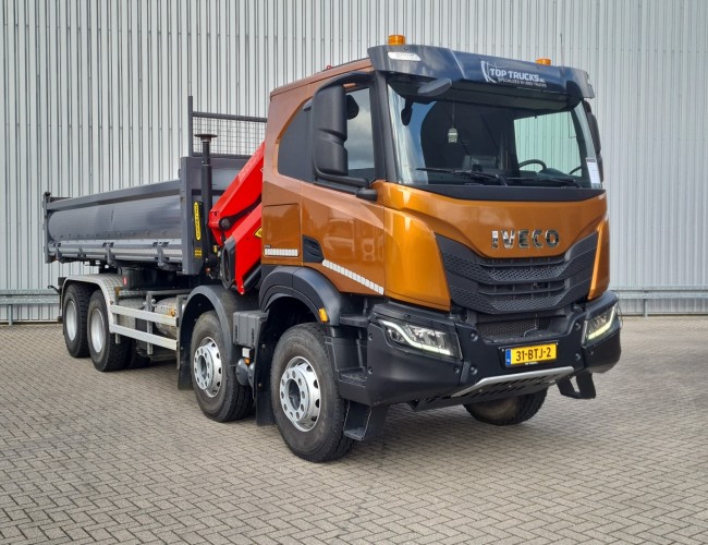 Iveco X-way 480 8x4 - 13TM Palfinger Kraan, Crane, Kran, Grue - Kipper, Tipper, Benne TT 4493