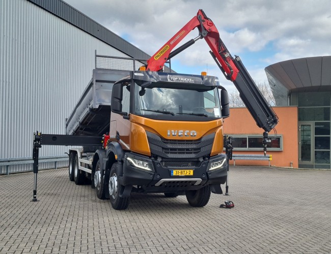 Iveco X-way 480 8x4 - 13TM Palfinger Kraan, Crane, Kran, Grue - Kipper, Tipper, Benne TT 4493
