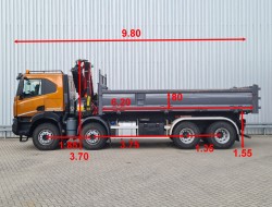 Iveco X-way 480 8x4 - 13TM Palfinger Kraan, Crane, Kran, Grue - Kipper, Tipper, Benne TT 4493