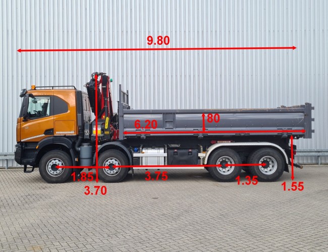 Iveco X-way 480 8x4 - 13TM Palfinger Kraan, Crane, Kran, Grue - Kipper, Tipper, Benne TT 4493