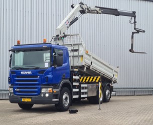 Scania P 320 6x2 - HMF 17 TM Kraan, Crane, Kran - Kipper, Tipper TT 4580