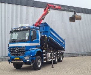 Mercedes-Benz Arocs 3342 6x6 - Palfinger 17TM Z Crane, Epsilon, Cabin Damage, Tipper, Euro 6 TT 4599
