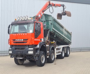 Iveco AD 410T45 Trakker 8x8 E5, Kipper - HMF 16 TM Z  Kraan, Crane, Kran TT 4639