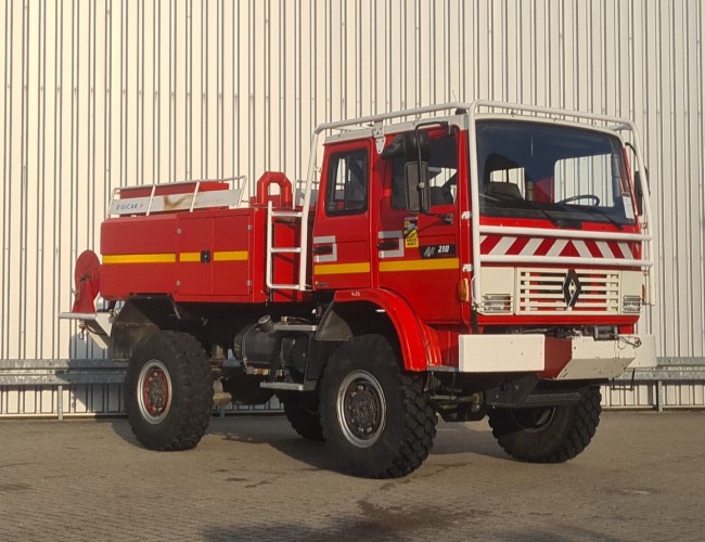 Renault Midliner M210 4x4 -Feuerwehr, Fire brigade - 3.600 ltr watertank - Expeditie, Camper - 3,6t. Lier, Winch TT 4669