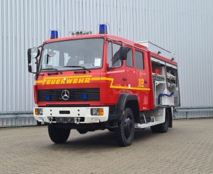 Mercedes-Benz 1124 AF 4x4 - 2.400 ltr watertank -Feuerwehr, Fire brigade- Crew Cab - Expeditie, Camper, low Gear! TT 4675