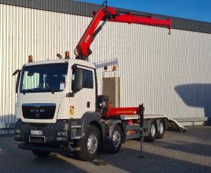 MAN TGS 35.360 8x2 - 16.6 TM Crane, Machine transporter, Drive-on truck, tow truck 5.4T. winch TT 4693