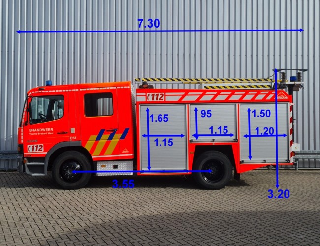 Mercedes-Benz Atego 1325 F 2.400 ltr watertank - Feuerwehr, Fire truck - Crewcab, Doppelcabine TT 4705