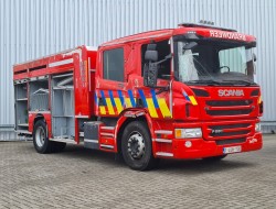 Scania P 280 Damage, 6,000 liter tank, industrial foam extinguisher, Monitor, Spray cannon TT 4716