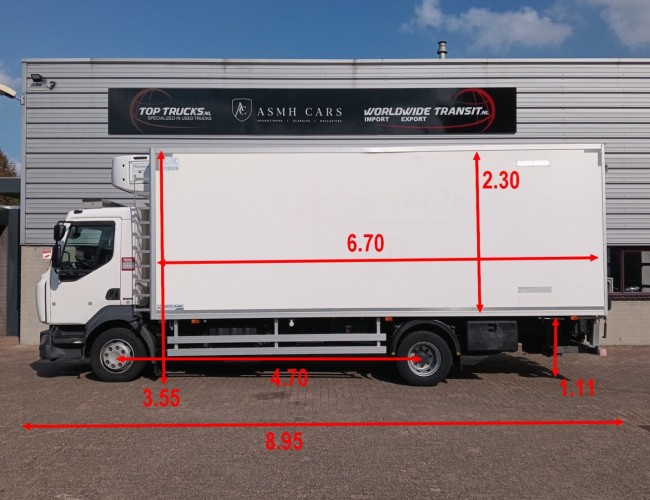 Renault D 210.12 Carrier Supra 850 MT, 2 Verdampers, Evaporators - DHollandia  Loadlift, Deepfreeze -30, Telma Brake TT 4789