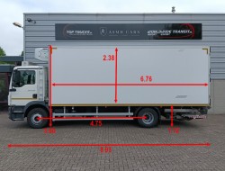 MAN TGM 15.250 Carrier Supra 850 MT, 2 Verdampers, Diepvries -30, DHollandia Laadklep TT 4831
