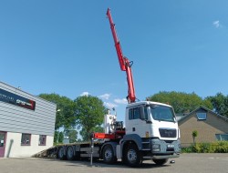 MAN TGS 35.360 8x2 - Hiab 16 TM Crane, Machine transporter, Loading ramp, recovery truck 6.2T. winch TT 4834