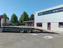 MAN TGS 35.360 8x2 - Hiab 16 TM Crane, Machine transporter, Loading ramp, recovery truck 6.2T. winch TT 4834