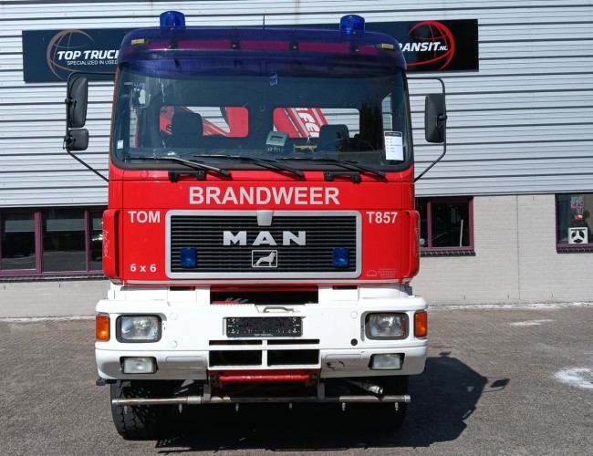 MAN 33.372 6x6 - 14TM Kraan, Crane, Kran - Haakarm, Hooklift, Abrolkipper - Big Axle - BB TT 4838