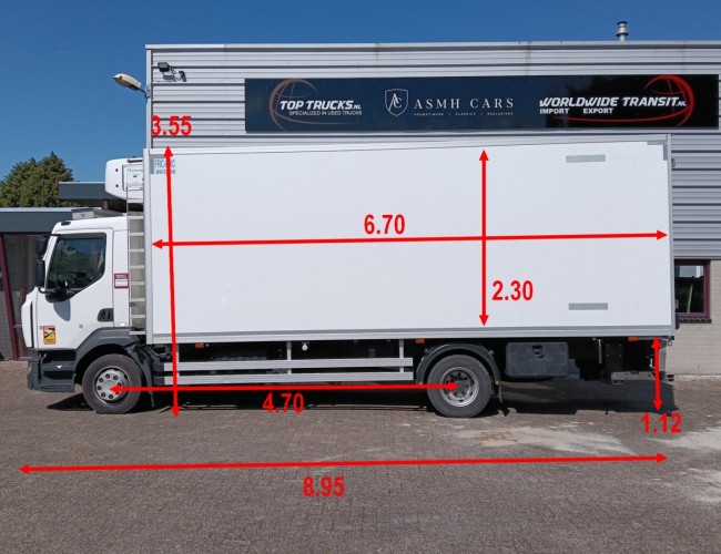 Renault D 210.12 Carrier Supra 850 MT, 2 Verdampers, Diepvries -30, Telma Rem - DHollandia Laadklep, LDW, Loadlift TT 4839