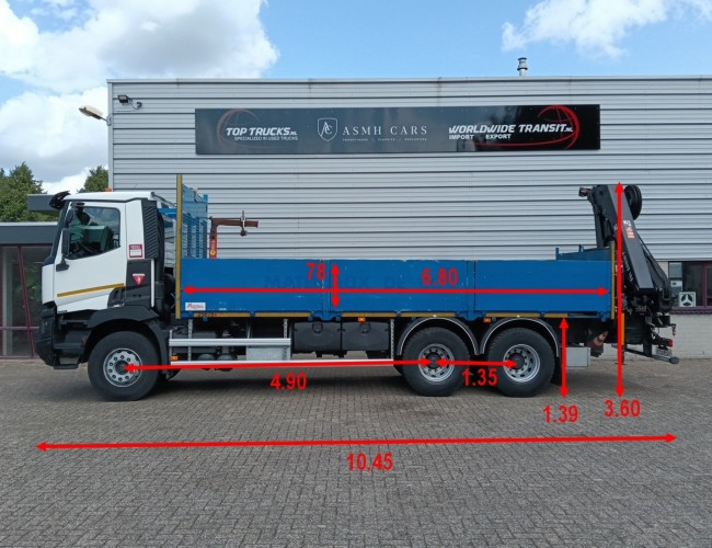 Renault C 430 6x4 -18 TM HIAB Kraan, Crane, Kran, Grue - BB, Full Steel,  Remote control TT 4846