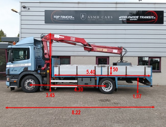 Scania P 94.230 NA - HMF 11TM Crane, Crane, Crane -Manual -Rotor -Bakker Clamshell Bucket TT 4854