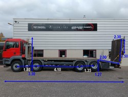 MAN TGS 35.360 8x2 - Machine transporter, loading ramp, tow truck 6.2T. winch TT 4860