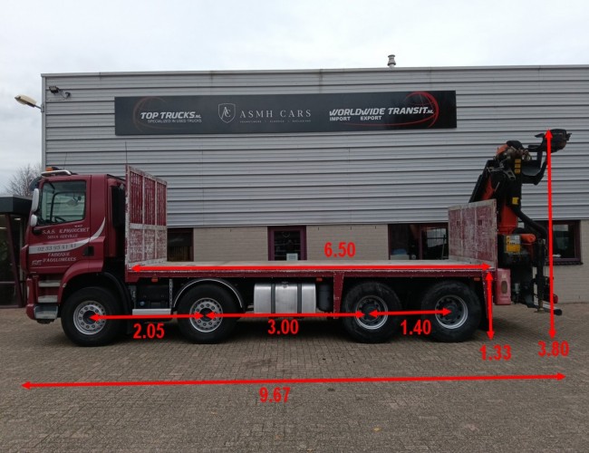 DAF CF 510 FAD 8x4 - Palfinger 16TM Kraan, Crane, New Engine -Retarder -Hubreduction -Airco TT 4881