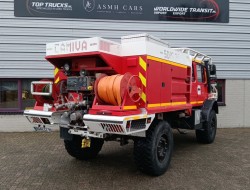Unimog U 5000 Mercedes Benz -4x4 - (type 437.4) 4000 ltr -Wich -Feuerwehr Doppelkabine,Uberrollkafig - Camivar - Expeditievoertuig, Camper TT 4889