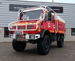 Unimog U 5000 Mercedes Benz -4x4 - (type 437.4) 4000 ltr -Wich -Feuerwehr Doppelkabine,Uberrollkafig - Camivar - Expeditievoertuig, Camper TT 4889