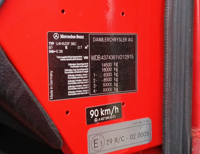 Unimog U 5000 Mercedes Benz -4x4 - (type 437.4) 4000 ltr -Wich -Feuerwehr Doppelkabine,Uberrollkafig - Camivar - Expeditievoertuig, Camper TT 4889