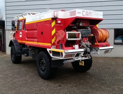 Unimog U 5000 Mercedes Benz -4x4 - (type 437.4) 4000 ltr -Wich -Feuerwehr Doppelkabine,Uberrollkafig - Camivar - Expeditievoertuig, Camper TT 4889
