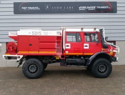 Unimog U 5000 Mercedes Benz -4x4 - (type 437.4) 4000 ltr -Lier, Winch -Feuerwehr Doppelkabine,Uberrollkafig - Camiva TT 4890