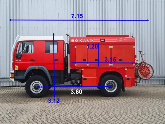 MAN 18.220 4x4- 3.000 ltr -Brandweer, Feuerwehr, Fire - Doppelcabine TT 4686