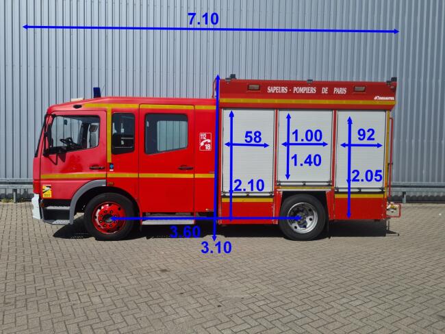 Mercedes-Benz Atego 1325 2.000 ltr -125 Foam - Brandweer, Feuerwehr, Fire truck, Crewcab, Doppelcabine TT 4490