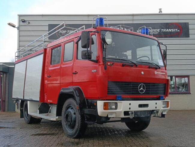 Mercedes-Benz 1120 AF 4x4 - 1.600 ltr watertank -Feuerwehr, Fire brigade- Crew Cab - Expeditie, Camper, Low Gear! TT 4704