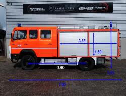 Mercedes-Benz 1120 AF 4x4 - 2.500 ltr -Brandweer, Feuerwehr, Fire brigade- Crew Cab - Expeditie, Camper, Low Gear! TT 4724
