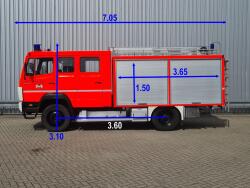Mercedes-Benz 1120 AF 4x4 - 2.500 ltr -Brandweer, Feuerwehr, Fire brigade- Crew Cab - Expeditie, Camper, Low Gear! TT 4724