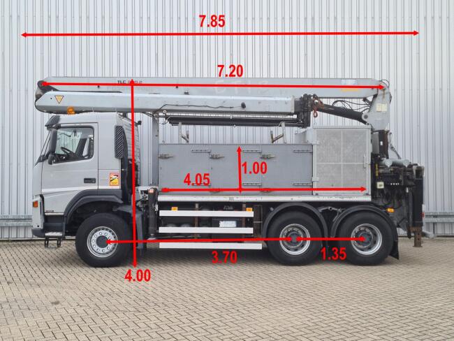 Volvo FM 420 6x6 - 26,50 mtr Terex Dakwerkerskraan, Bouwkraan, Dachdeckerkran, Roofer's crane TT 4760-A