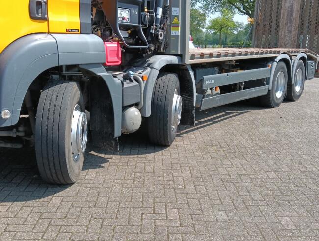 MAN TGS 35.360 8x2 - Hiab 16 TM Kraan, Machine transporter, Oprijwagen, afsleepwagen 6,27 T. lier TT 4832-A