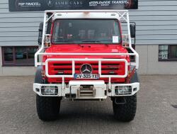 Mercedes-Benz Unimog U 5000 4x4 - (type 437.4) 4000 ltr -Lier, Winch -Feuerwehr Doppelkabine,Uberrollkafig - Rosenbauer - Expeditievoertuig, Camper TT 4836