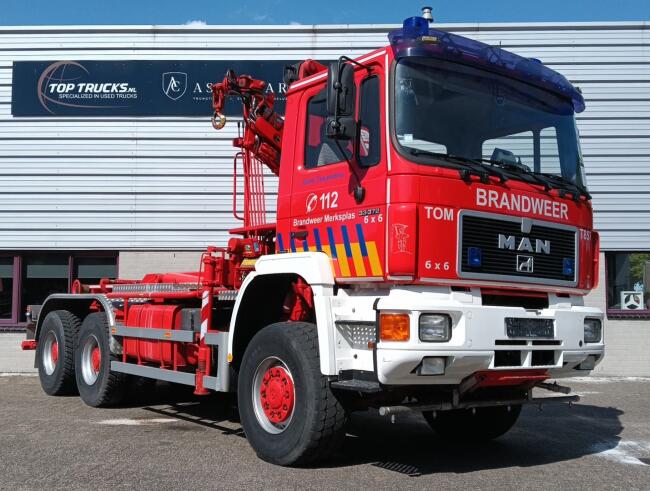 MAN 33.372 6x6 - 14TM Kraan, Crane, Kran - Haakarm, Hooklift, Abrolkipper - Big Axle - BB TT 4838-A