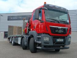 MAN TGS 35.360 8x2 - Fassi 23TM Kraan, Machine transporter, Oprijwagen, afsleepwagen 6.2T. lier TT 4849