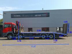 MAN TGS 35.360 8x2 - Fassi 23TM Kraan, Machine transporter, Oprijwagen, afsleepwagen 6.2T. lier TT 4842-B