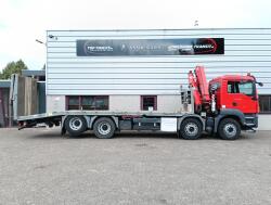MAN TGS 35.360 8x2 - Fassi 23TM Kraan, Machine transporter, Oprijwagen, afsleepwagen 6.2T. lier TT 4849-A