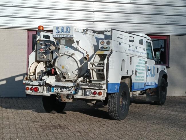 Land Rover Defender 130 4x4 -2.4 TD -Pickup, vacuüm, hogedruk pomp, Riool, zuigwagen TT 4880