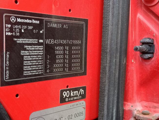 Unimog U 5000 Mercedes Benz -4x4 - (type 437.4) 4000 ltr -Lier, Winch -Feuerwehr Doppelkabine,Uberrollkafig - Cimaex TT 4887