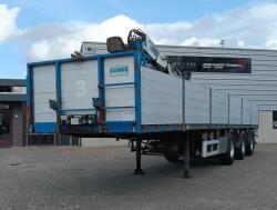 Pacton T3 003 Kennis 14TM Kraan -3 assige steentrailer, Boomtrailer -2 assen gestuurd, Steunpoten TT 4906