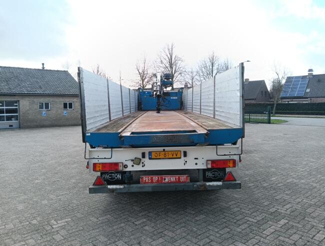 Pacton T3 003 Kennis 14TM Kraan -3 assige steentrailer, Boomtrailer -2 assen gestuurd, Steunpoten TT 4906